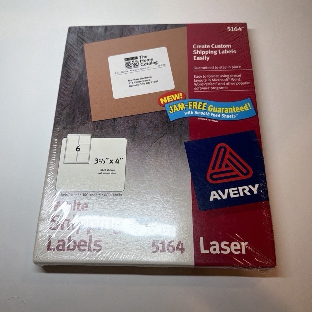 White Shipping Labels for Inkjet/Laser